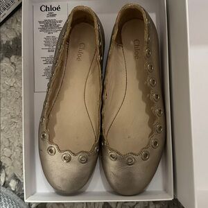 Chloe girls scallop flats
